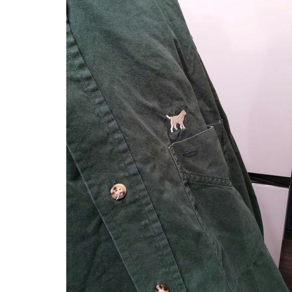 Mens Labrador Apparel green button-up washed cotton made in USA size L Outdoors - Picture 3 of 9